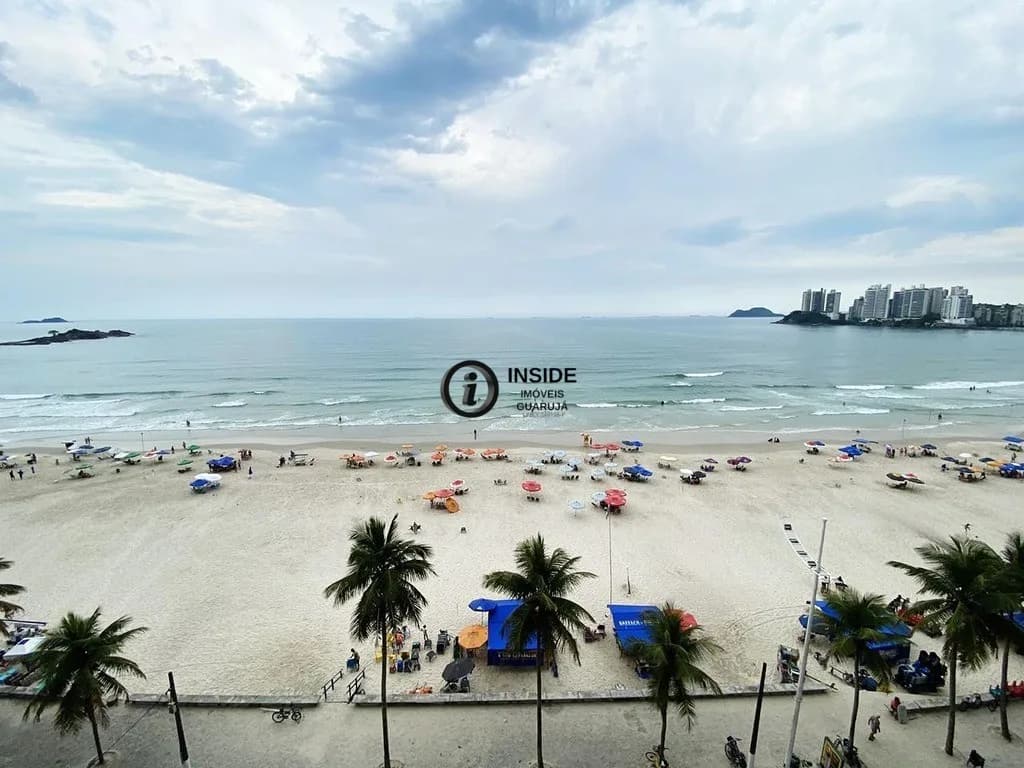 Apartamento com 3 suítes frente ao mar - Apartamento em Pitangueiras SP