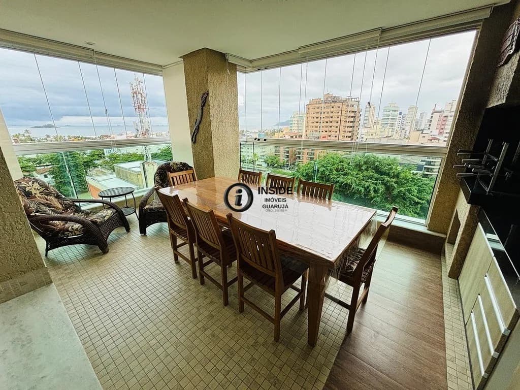 Apartamento com 3 suítes vista mar na enseada - Apartamento em Enseada SP