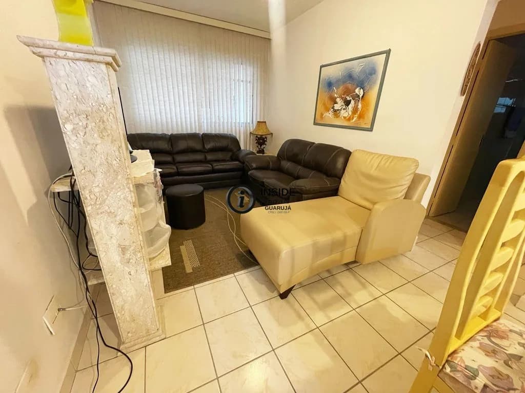 Apartamento na praia com 2 quartos e 1 vaga - Apartamento em Pitangueiras SP