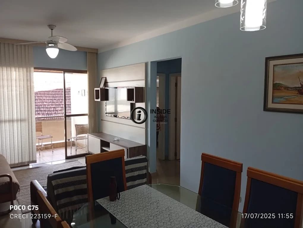 Apartamento na praia da enseada, 2 quartos, 1 vaga - Apartamento em Enseada SP