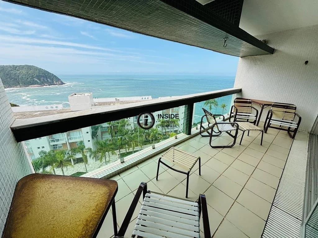 Apartamento vista mar com 3 quartos na enseada - Apartamento em Enseada SP